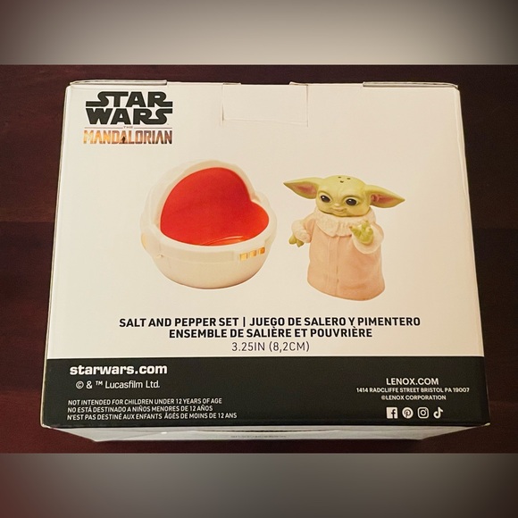 Lenox: Star Wars Mandalorian Lenox 896109 Grogu Figural Salt & Pepper Set BNIB - Picture 8 of 10